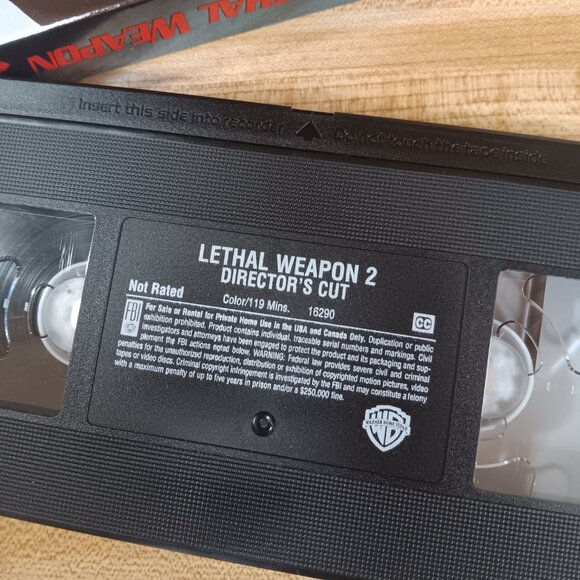 Lethal Weapon 2 1989 Director’s Cut VHS Richard Donner Mel Gibson Danny Glover - Picture 7 of 8
